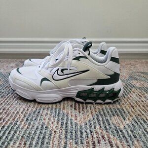 Nike White and Green Athletic Shoes